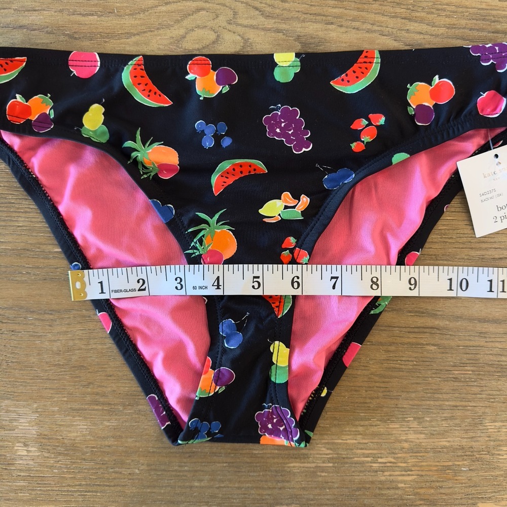 NEW kate spade New York Summer Fruit Bikini Set-Bandeau Tie Top & Brief-Size Med - Picture 8 of 16